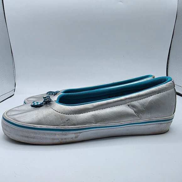 Vans X David & Goliath Womens Size 10 Silver Flat Slip On Shoes Walking Casual - Picture 13 of 13